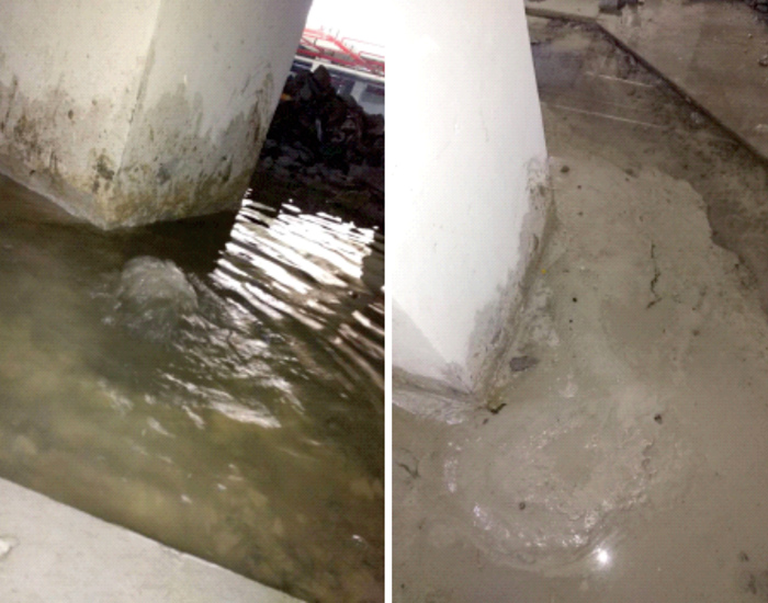 地下室涌水采用愛迪斯修補寶修復